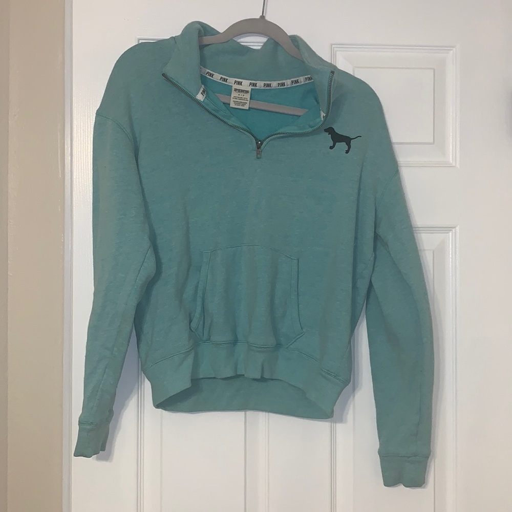 PINK Victoria’s Secret Blue Half Zip